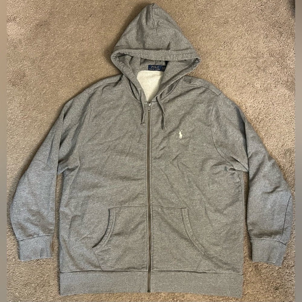 Polo Ralph Lauren Men’s Full Zip Hoodie 2XL Gray